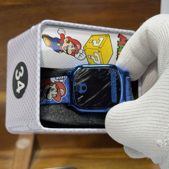 Nintendo Super Mario Digital Watch Mario & Luigi New Note Cosmetic Screen Marks - Picture 2 of 11
